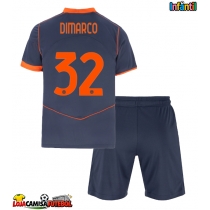 Camisa de Futebol Inter Milan Federico Dimarco #32 Equipamento Alternativo Infantil 2025-26 Manga Curta (+ Calças curtas)